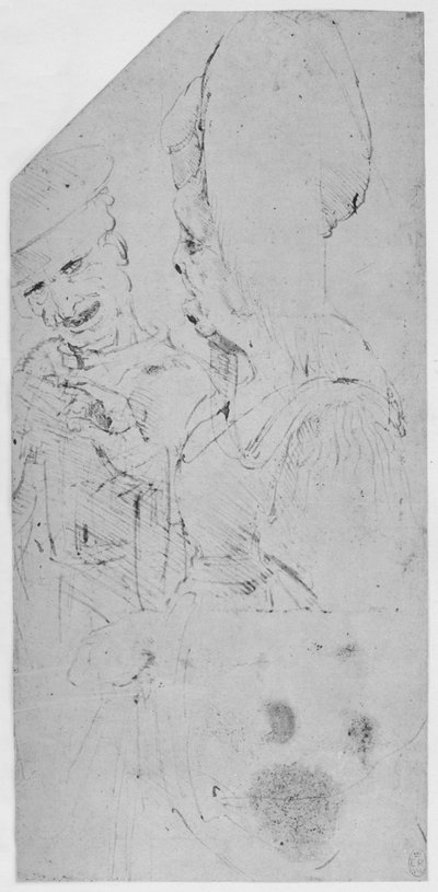 Eine groteske Verlobung, um 1480, 1945 von Leonardo da Vinci