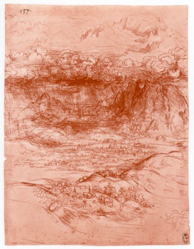 Sturm in den Alpen, um 1503-1505 von Leonardo da Vinci