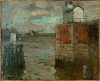 L.Sandrock, Hafenausfahrt (Cuxhaven) von Leonhard Sandrock