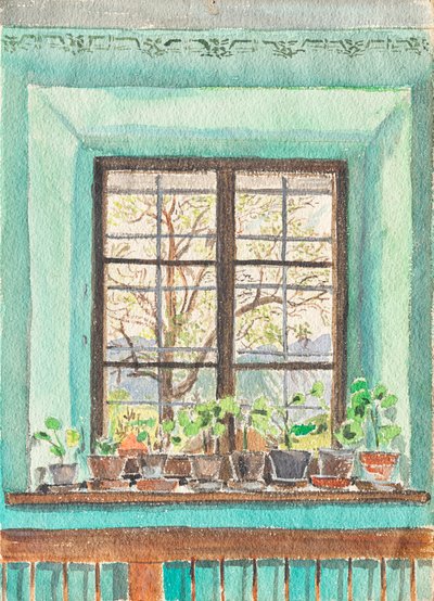 Blick aus einem Fenster von Leopold Blonder