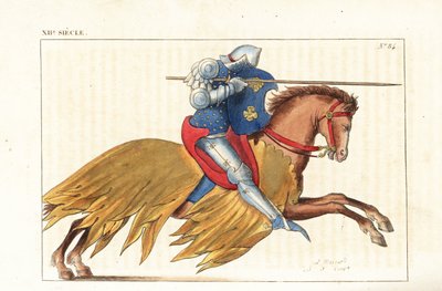 Englische Kavallerie greift mit Lanzen an von Leopold Massard