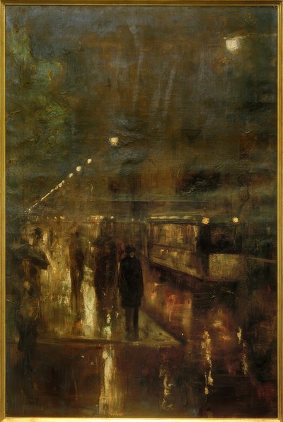 Nächtliches Berlin (Nollendorfplatz) von Lesser Ury