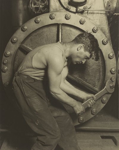 Mechaniker und Dampfpumpe, 1921 von Lewis Wickes Hine