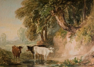 Pastorale Szene mit Vieh, 19. Jahrhundert von Lines Family