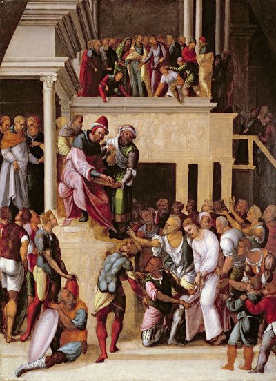 Christus vor Pilatus, ca. 1530 von Lodovico Mazzolino