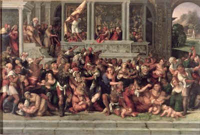 Das Massaker der Unschuldigen von Lodovico Mazzolino
