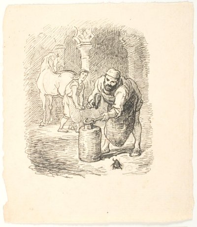 Entwurf für eine Illustration zu Skarnbassen von Lorenz Frølich
