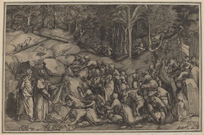 Moses schlägt den Felsen von Lorenzo de Musi