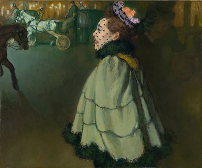 Frau auf den Champs-Élysées bei Nacht von Louis Anquetin