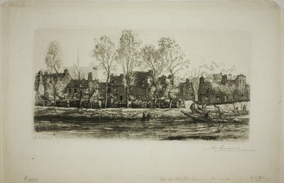 Ufer der Somme bei Amiens von Louis Auguste Lepère