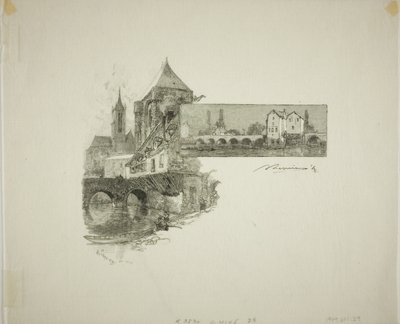 Moret: die Holz-Mühle von Louis Auguste Lepère