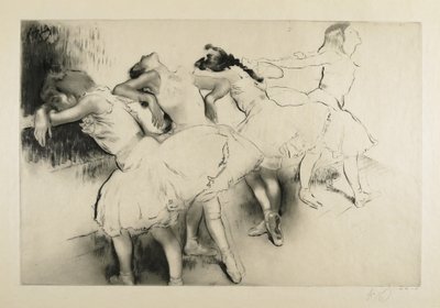 Vier Tänzer an der Bar von Louis Auguste Mathieu Legrand