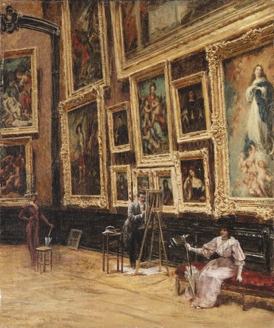 Im Louvre von Louis Beraud