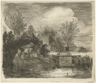 Angler an einem Fluss von Louis Bernard Coclers