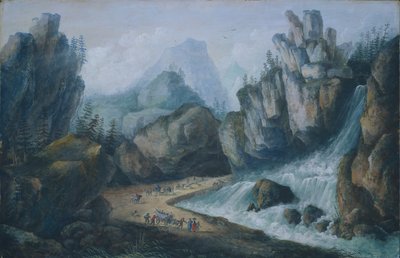 Stromschnellen und Wasserfall in den Alpen von Louis Bélanger