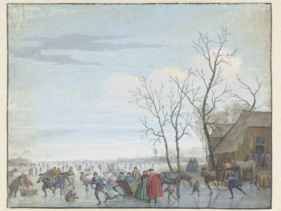 Winterlandschaft mit Eislust von Louis Chalon