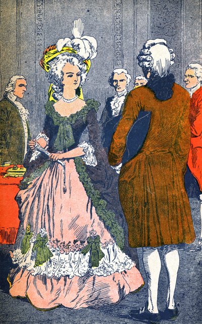 Marie Antoinette und Augeard von Louis Charles Bombled
