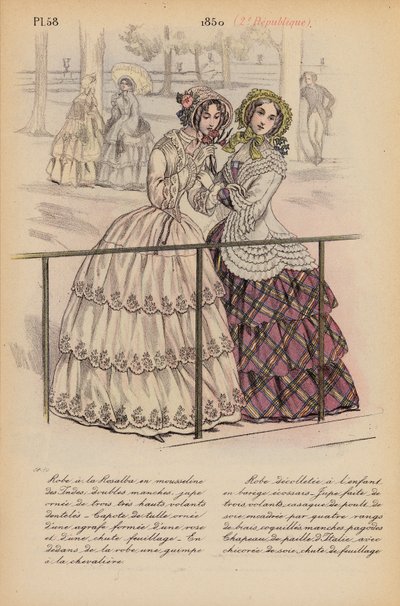 Französische Mode: 1850, 2. Republik von Louis Colas