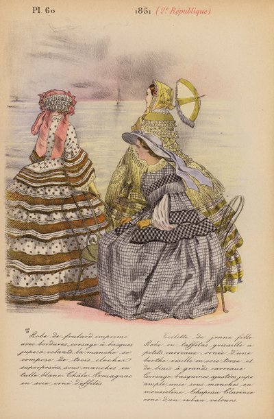 Französische Mode: 1851, 2. Republik von Louis Colas