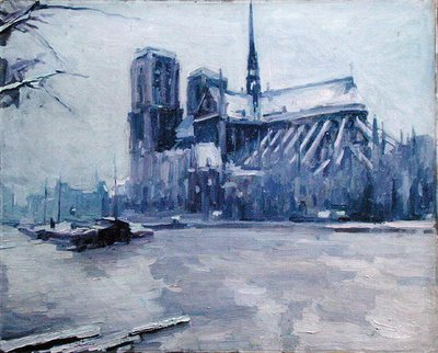 Notre-Dame zur Zeit der Überschwemmungen von Louis Degallaix
