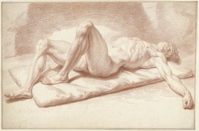 Männlicher Akt, auf dem Rücken liegend von Louis Fabritius Dubourg
