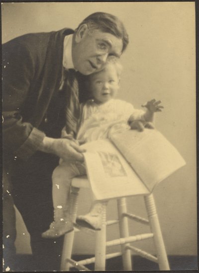 Porträt von Fleckenstein und Enkelkind von Louis Fleckenstein