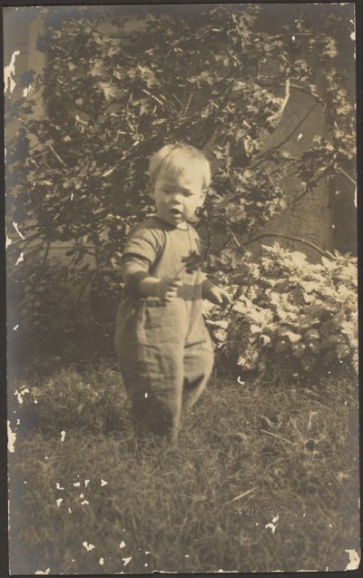 Porträt eines Kindes im Garten von Louis Fleckenstein