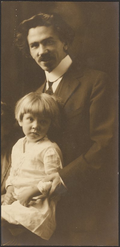 Porträt eines Mannes und Kindes von Louis Fleckenstein