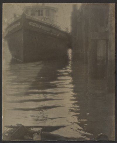 Schiff im Hafen von Louis Fleckenstein