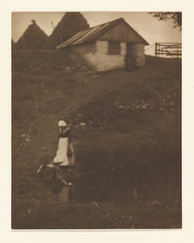[Zwei junge Mädchen in Landschaft] von Louis Fleckenstein