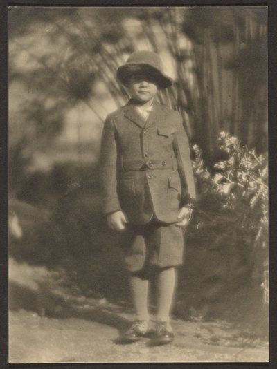 [Junger Junge im Garten] von Louis Fleckenstein
