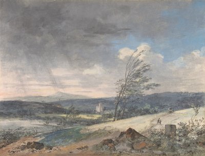 Windgepeitschte Landschaft, n.d. von Louis Gabriel Moreau