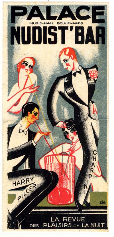 Palace Nudist Bar von Louis Gaudin Zig