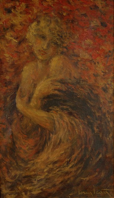 Fanny, in einen Umhang gehüllt von Louis Icart