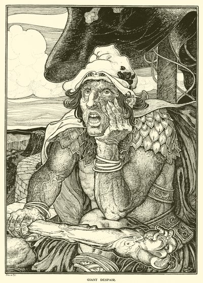 Riese Verzweiflung (Gravur) von Louis John Rhead