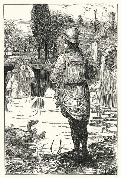 Die Wasserfee (Lithografie) von Louis John Rhead