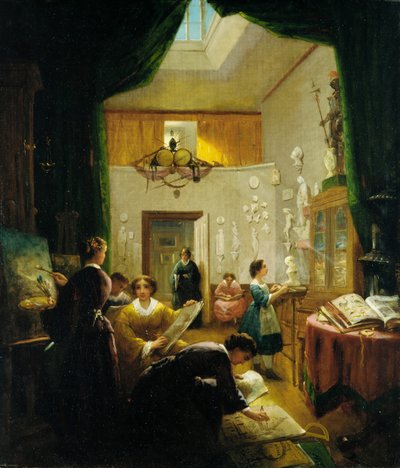 Kunstklasse für Frauen, ca. 1868 von Louis Lang