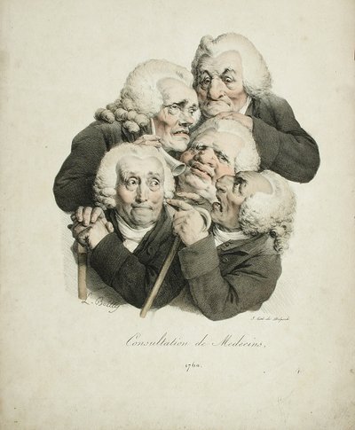 Konsultation der Ärzte, 1823 von Louis Leopold Boilly