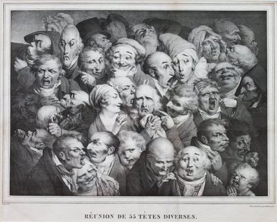 Gruppe von fünfunddreißig Köpfen, 1825 von Louis Leopold Boilly