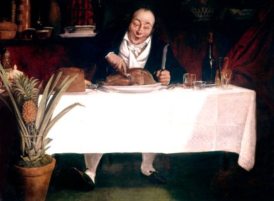 Der Feinschmecker: Mann isst Truthahn von Louis Leopold Boilly