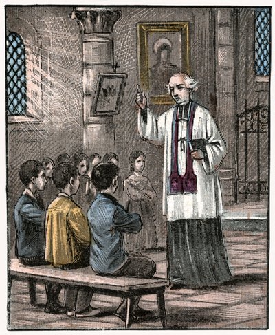 Erstkommunion, ca. 1880 von Louis Maitrejean