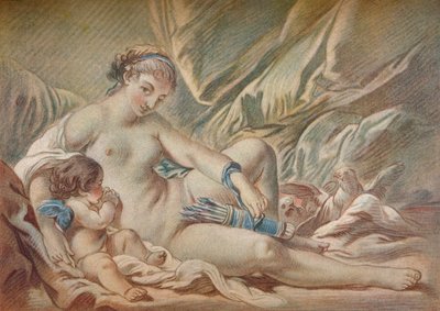 Venus und Amor, 18. Jahrhundert, 1919 von Louis Marin Bonnet