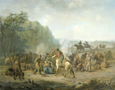 Kosaken-Biwak, 1813 von Louis Moritz
