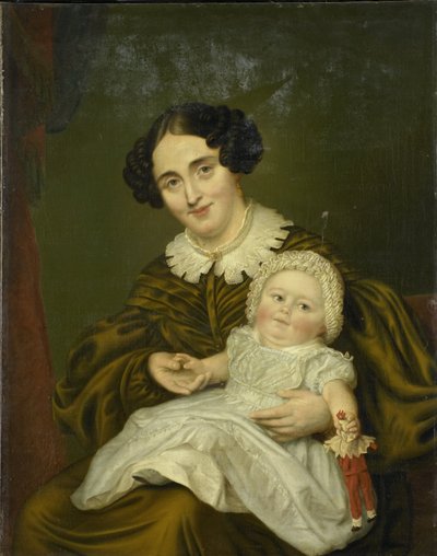 Mrs. Carp und ihr junger Sohn von Louis Moritz