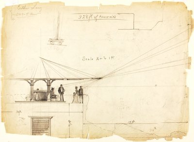 Ohne Titel (Perspektivische Skizze) von Louis Schaettle