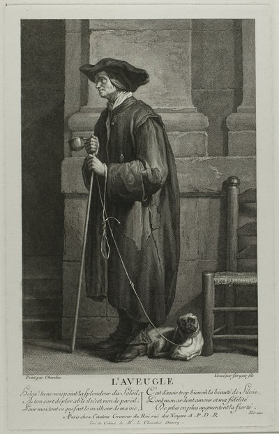 Der blinde Mann bettelt von Louis Surugue