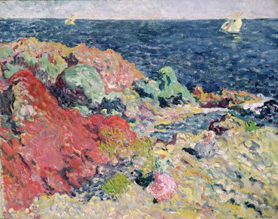 Die roten Felsen von Antheor von Louis Valtat