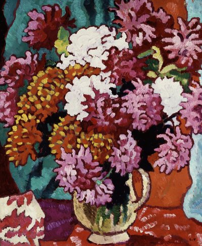 Vase mit Dahlien von Louis Valtat