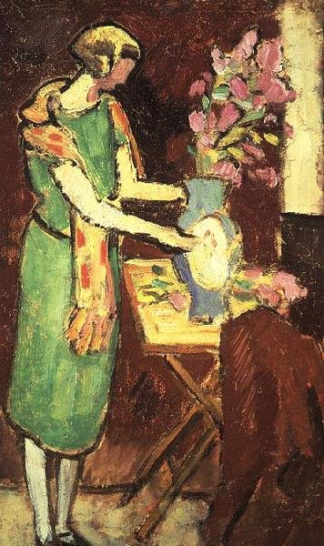Frau in einem Innenraum von Louis Valtat
