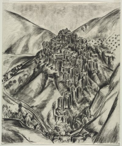 Eine italienische Hügelstadt, Anticoli, Italien von Louise B. Maloney